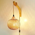 Natural Rattan Wicker Bamboo Wall Lamp