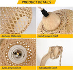 Natural Rattan Wicker Bamboo Wall Lamp
