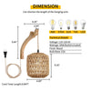 Natural Rattan Wicker Bamboo Wall Lamp