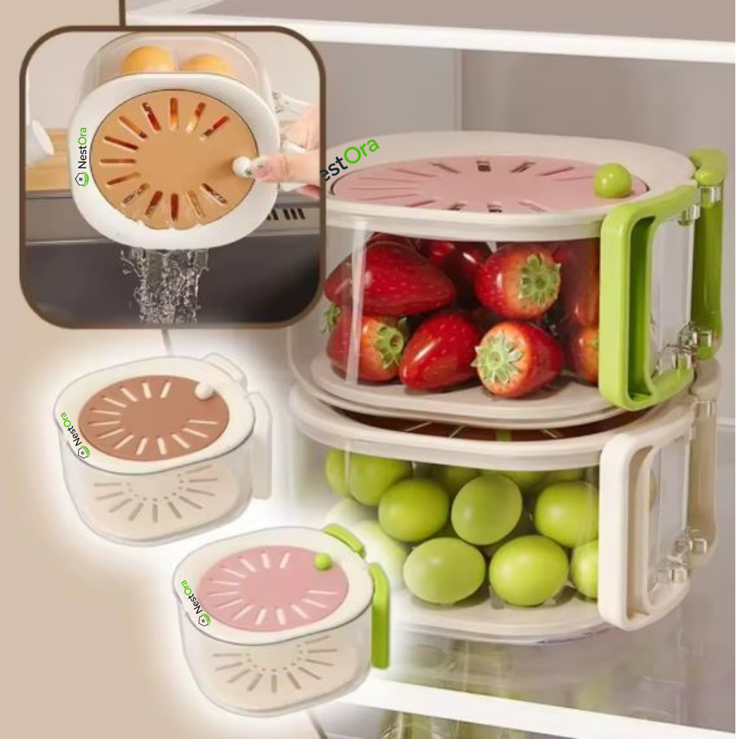 Nestora™ 2-in-1 Foldable Fruit & Veg Strainer