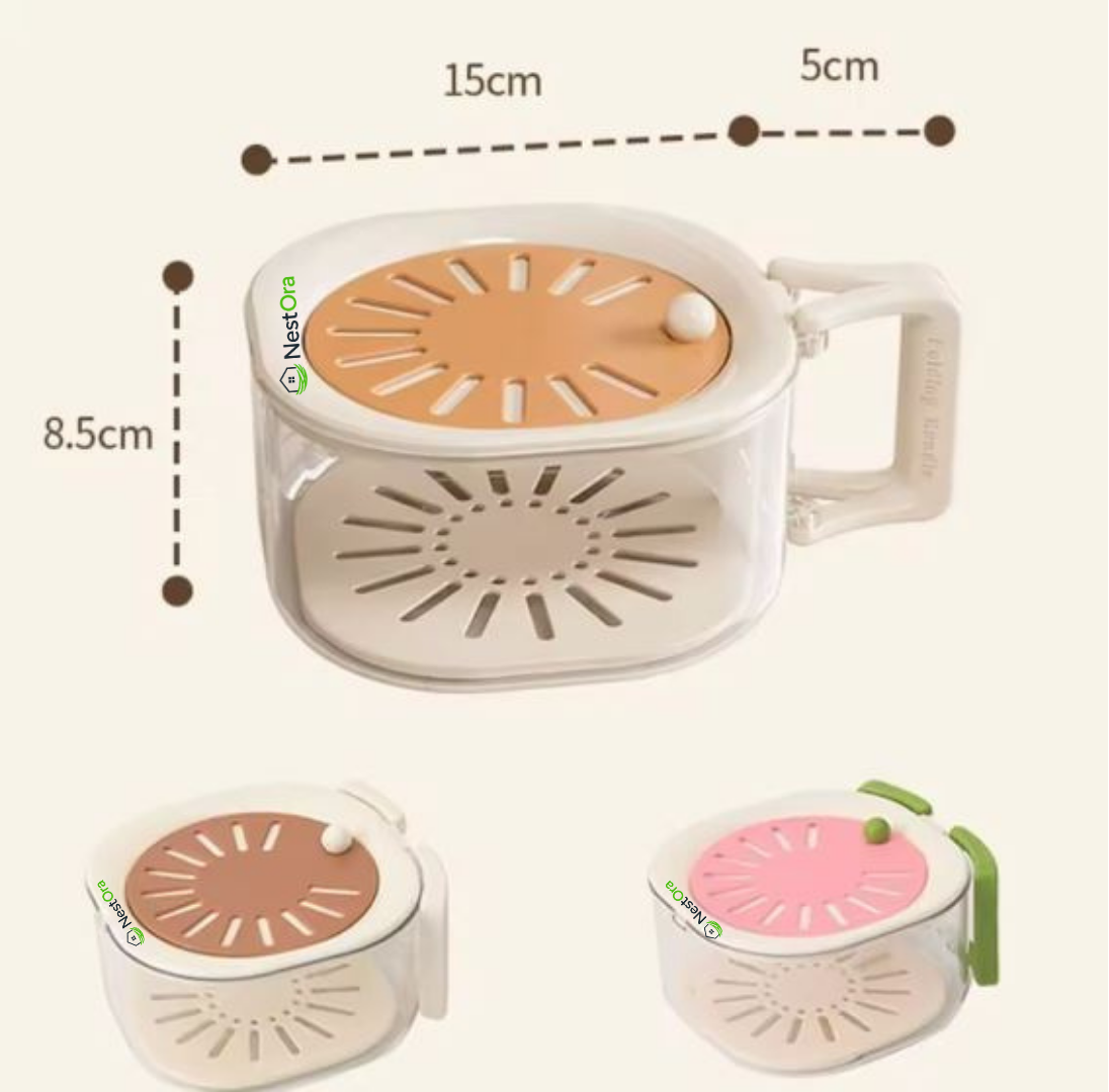 Nestora™ 2-in-1 Foldable Fruit & Veg Strainer