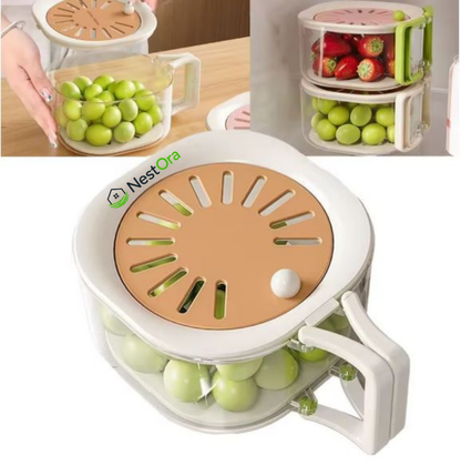 Nestora™ 2-in-1 Foldable Fruit & Veg Strainer