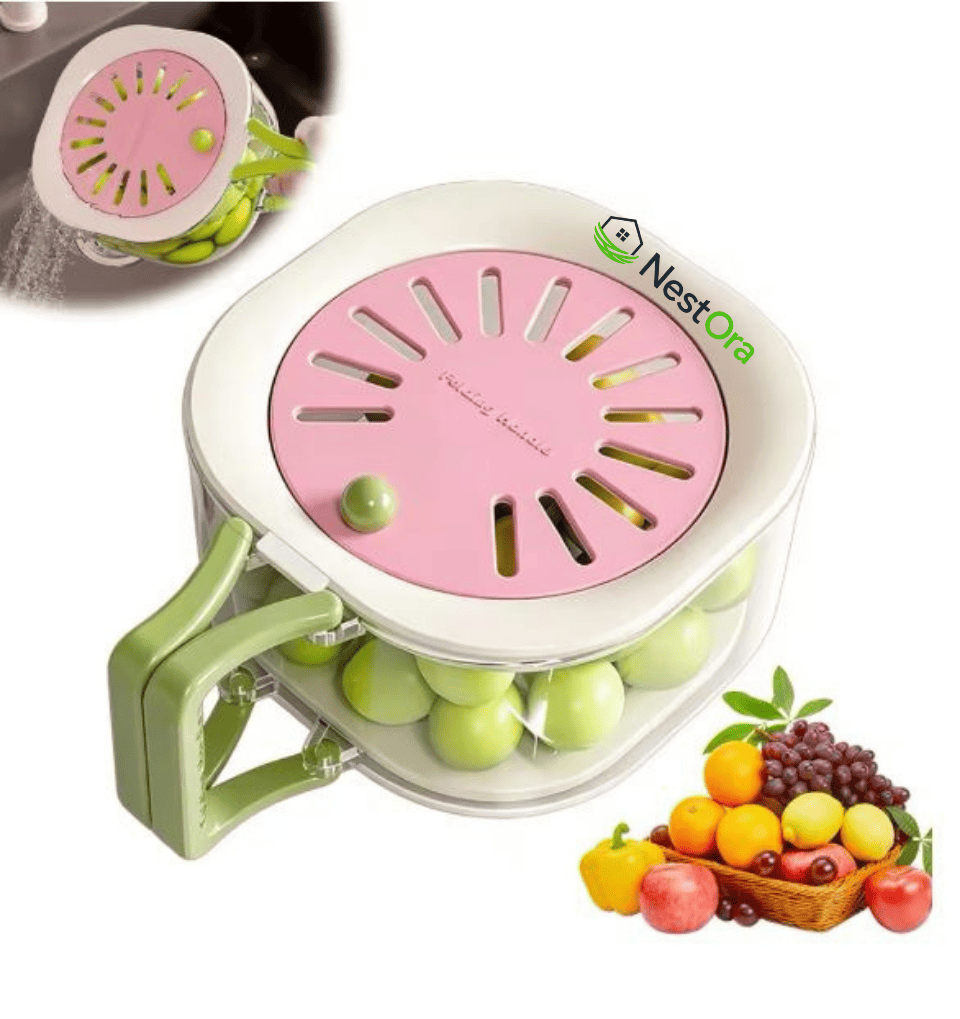 Nestora™ 2-in-1 Foldable Fruit & Veg Strainer